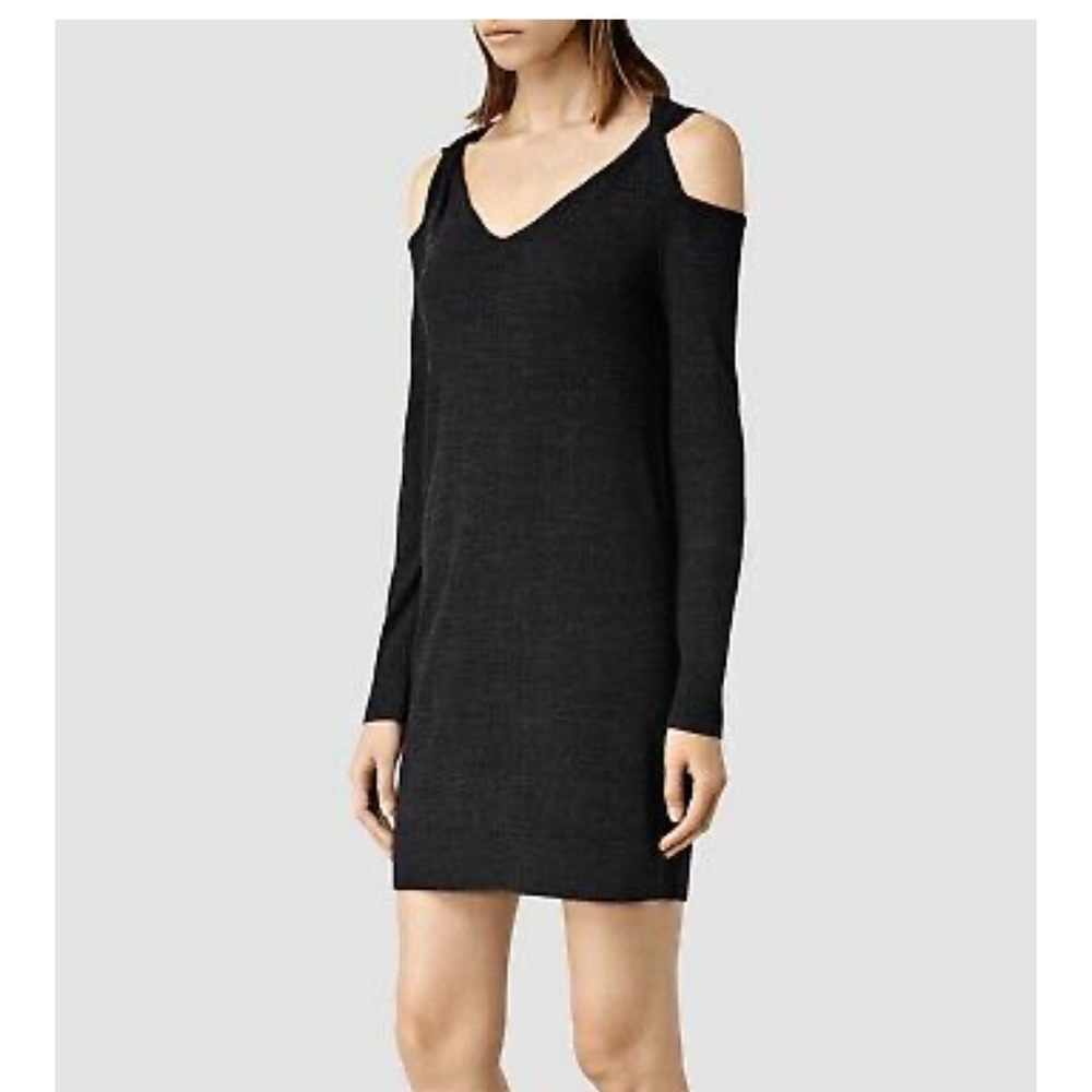 NWOT All Saints Neri Twist Cold Shoulder Dress